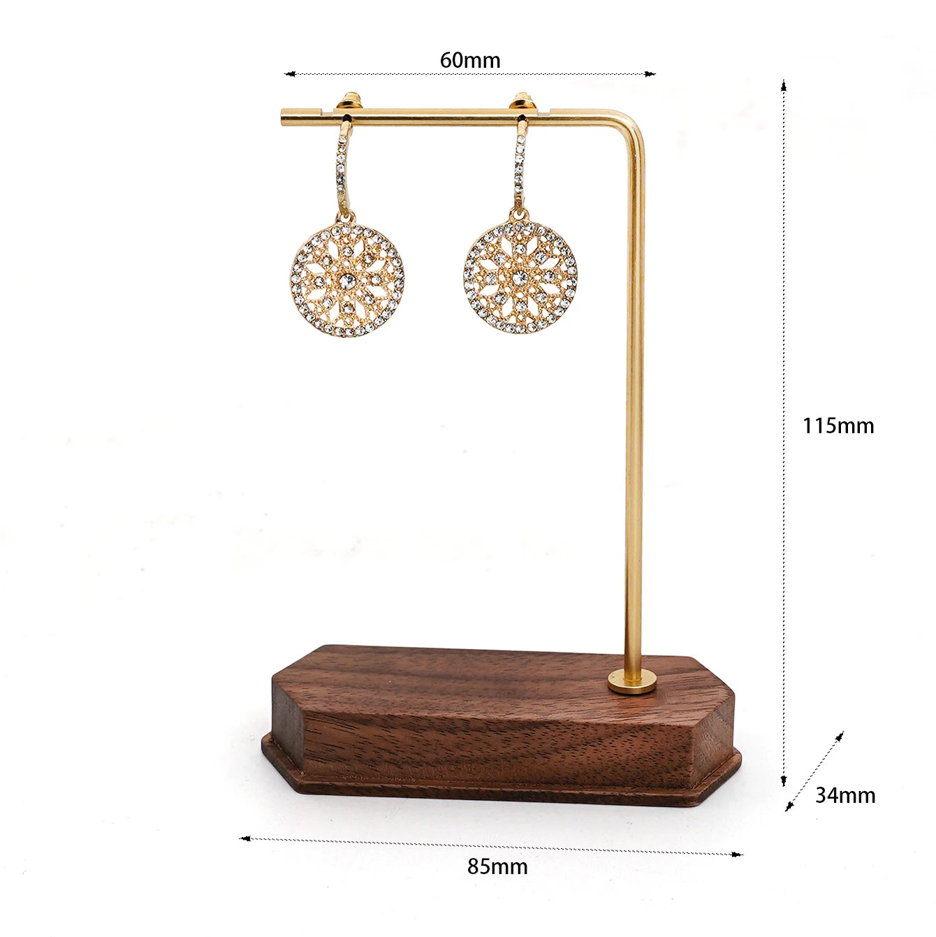 Bring timeless elegance to your space with this Minimalist T-Bar Jewelry Stand, crafted from rich walnut wood and sleek metal. Designed for both style and function, it keeps your favorite earrings, necklaces, and accessories.