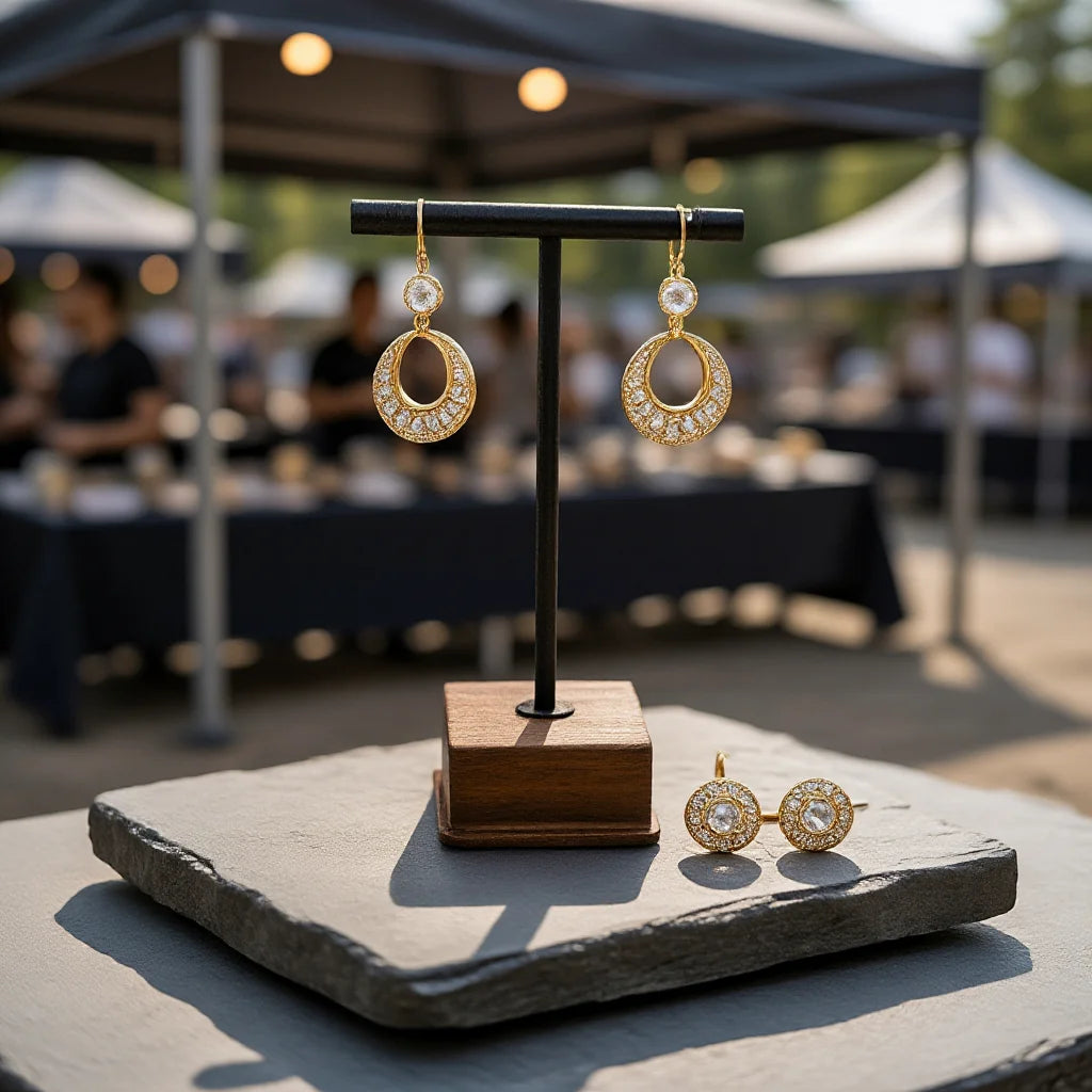 Bring timeless elegance to your space with this Minimalist T-Bar Jewelry Stand, crafted from rich walnut wood and sleek metal. Designed for both style and function, it keeps your favorite earrings, necklaces, and accessories.