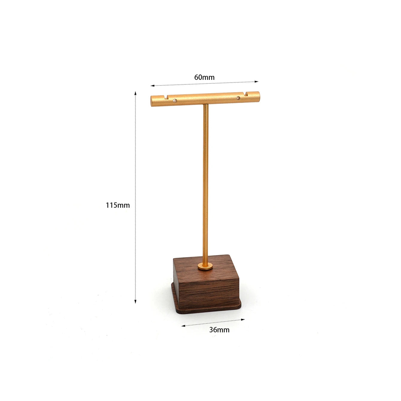 Bring timeless elegance to your space with this Minimalist T-Bar Jewelry Stand, crafted from rich walnut wood and sleek metal. Designed for both style and function, it keeps your favorite earrings, necklaces, and accessories.