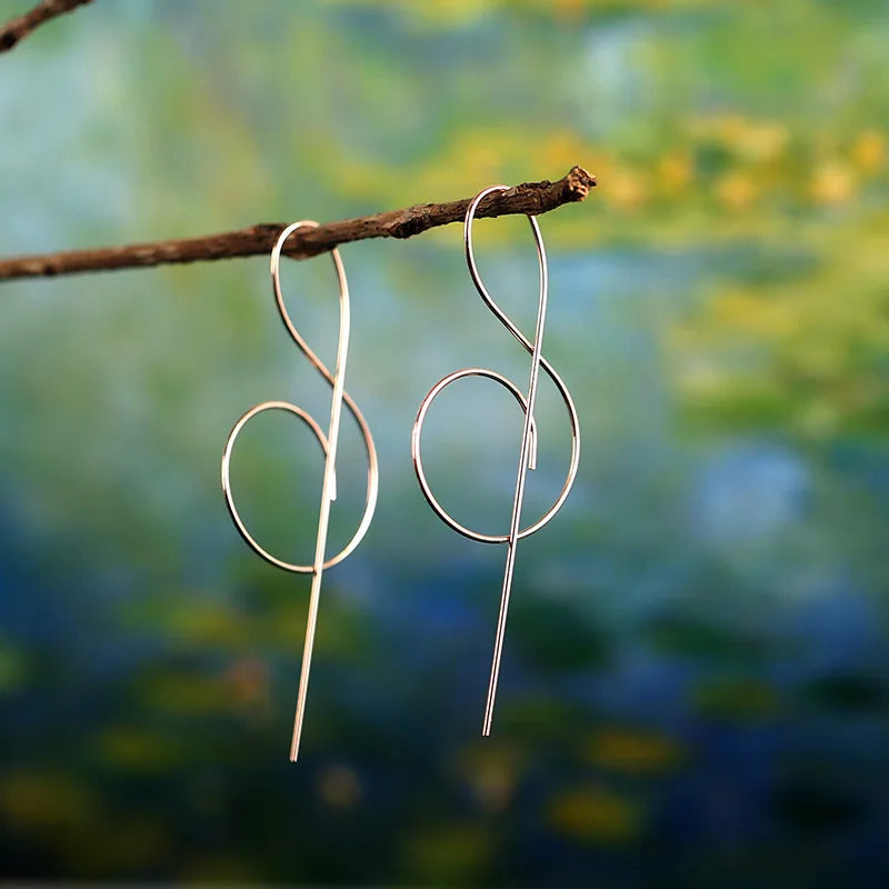 “Elegant Treble Clef Earrings – Perfect for Musicians & Music Lovers” Temperament Jewelry 1Pair.