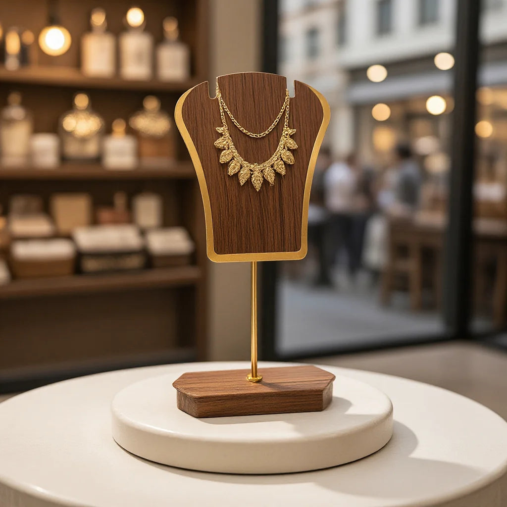 Bring timeless elegance to your space with this Minimalist T-Bar Jewelry Stand, crafted from rich walnut wood and sleek metal. Designed for both style and function, it keeps your favorite earrings, necklaces, and accessories.