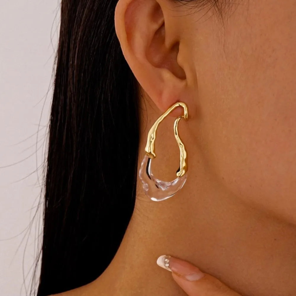 Minimalist Geometric Resin Drop Stud Earrings for Women
Vintage Translucent Design | Elegant Daily Jewelry | Lightweight & Stylish for Any Occasion.