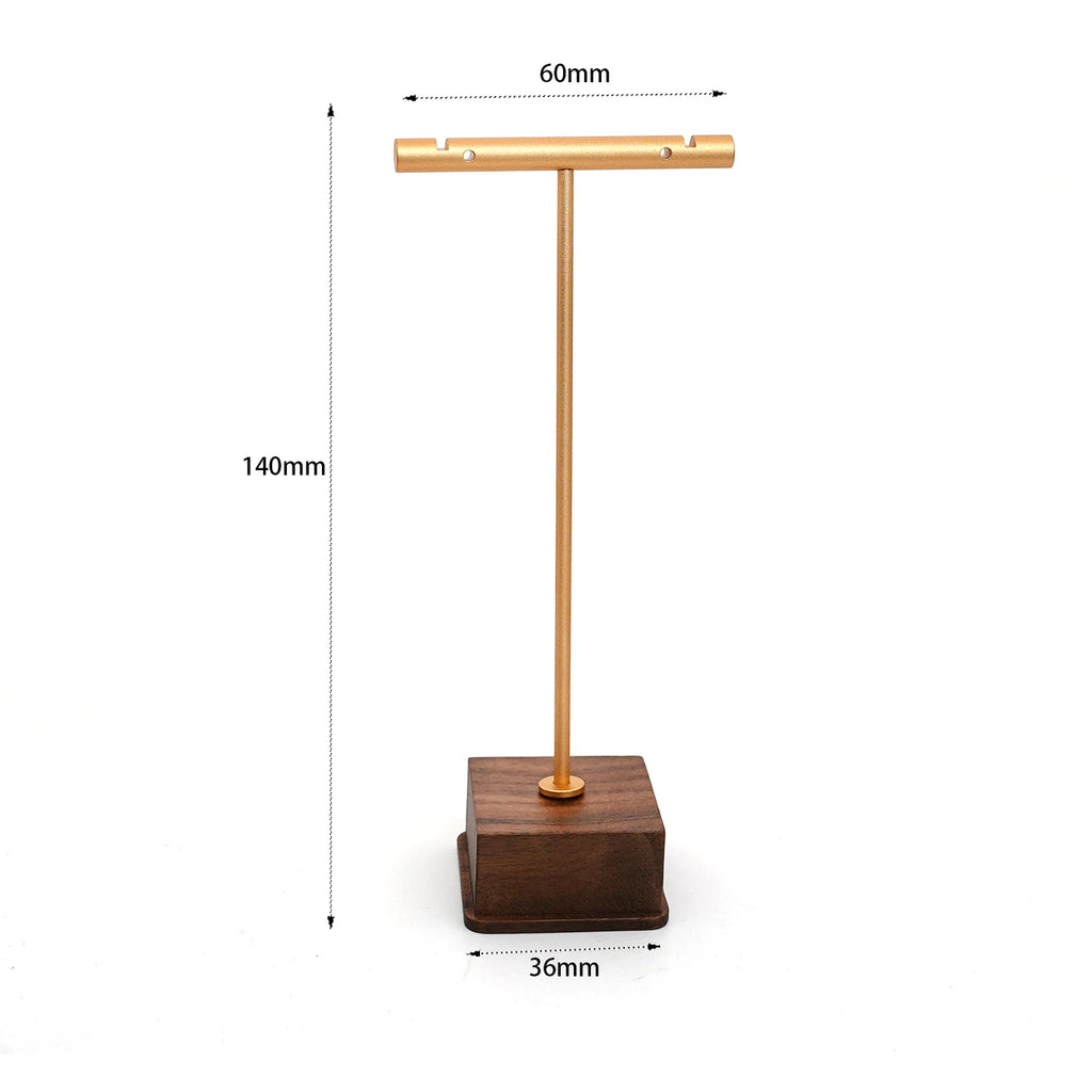 Bring timeless elegance to your space with this Minimalist T-Bar Jewelry Stand, crafted from rich walnut wood and sleek metal. Designed for both style and function, it keeps your favorite earrings, necklaces, and accessories.