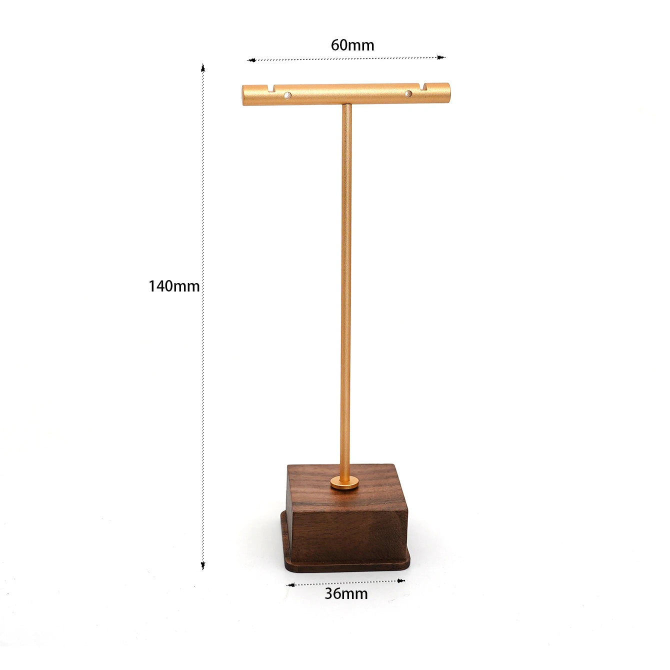 Bring timeless elegance to your space with this Minimalist T-Bar Jewelry Stand, crafted from rich walnut wood and sleek metal. Designed for both style and function, it keeps your favorite earrings, necklaces, and accessories.